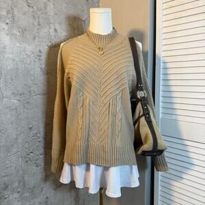 Preppy Soft Tan Knit Sweater